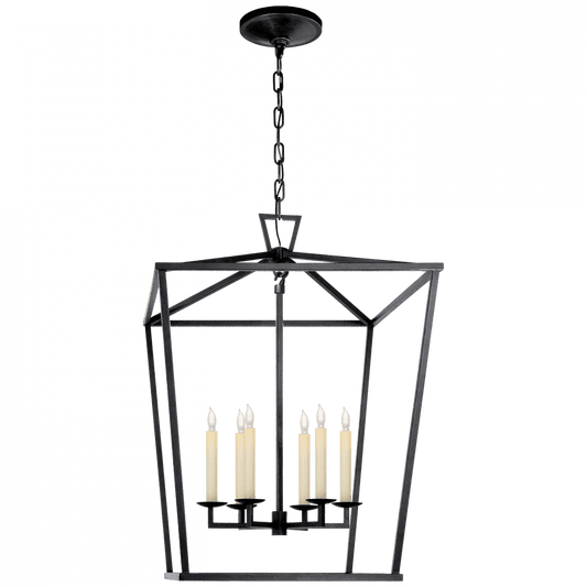 Visual Comfort Signature Darlana Lantern Pendant Aged Iron