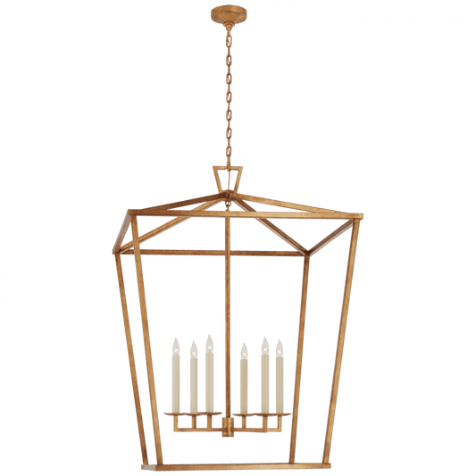 Visual Comfort Signature Darlana Lantern Pendant Gilded Iron