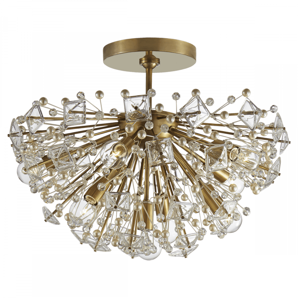 Visual Comfort Signature Dickinson Semi-Flush Mount Polished Nickel