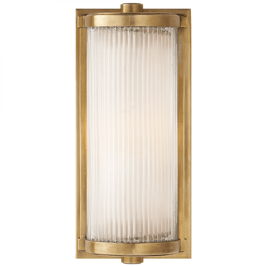 Visual Comfort Signature Dresser Short Glass Rod Light Hand-Rubbed Antique Brass