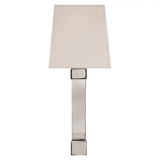 Visual Comfort Signature Edgar Wall Sconce Crystal with Polished Nickel