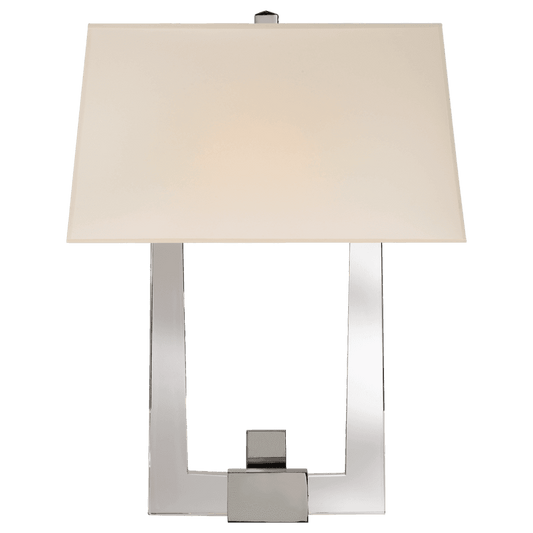 Visual Comfort Signature Edwin Single Arm Wall Sconce Crystal with Polished Nickel