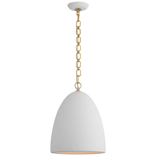 Visual Comfort Signature Elliot Medium Dome Pendant Matte White