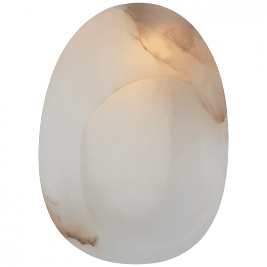 Visual Comfort Signature Esculpa 14 Alabaster and Polished Nickel