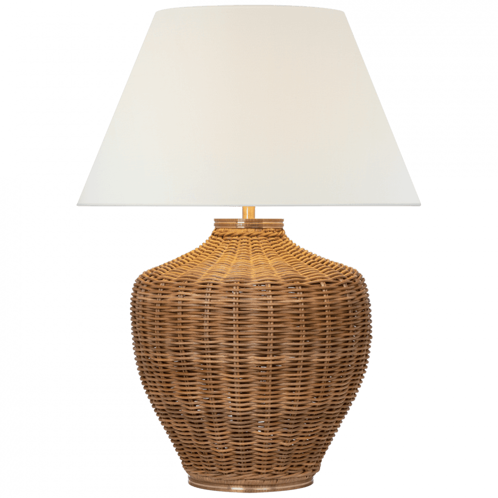 Visual Comfort Signature Evie Large Table Lamp Natural Wicker