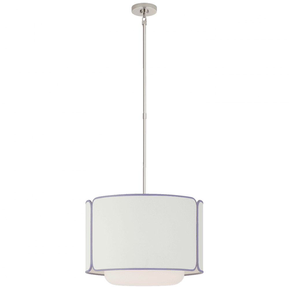Visual Comfort Signature Eyre Drum Shade Pendant Polished Nickel