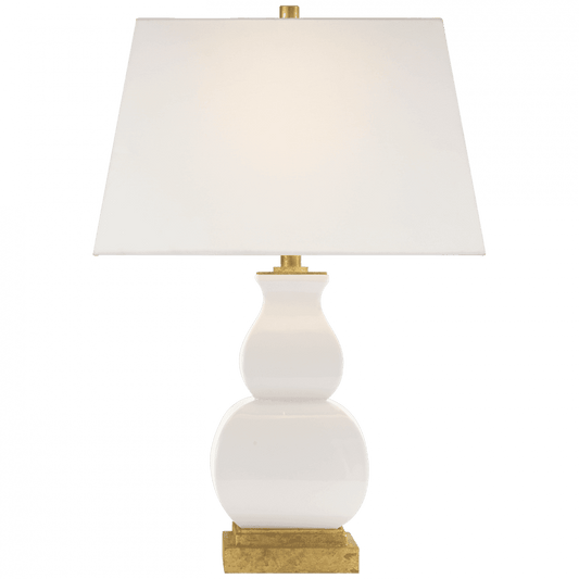 Visual Comfort Signature Fang Table Lamp Ivory Crackle Ceramic