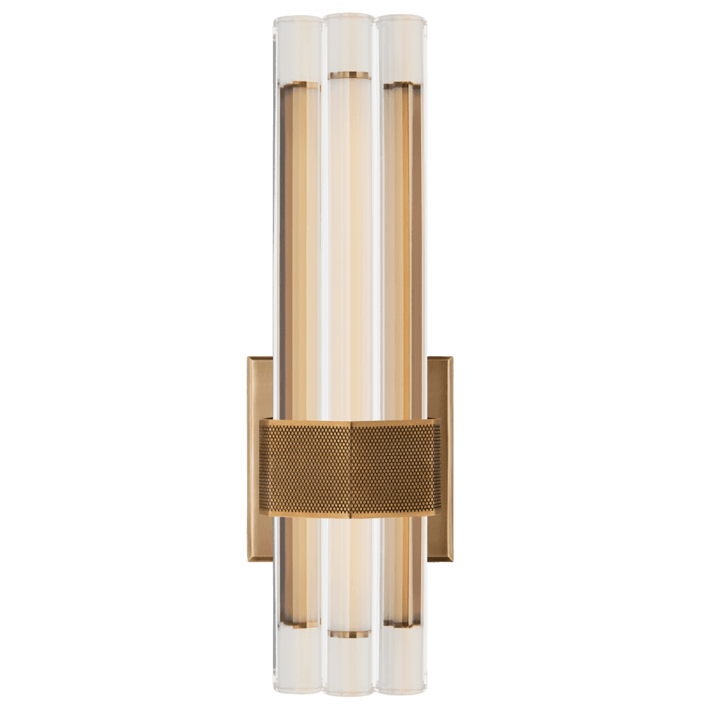 Visual Comfort Signature Fascio Asymmetric Wall Sconce Hand-Rubbed Antique Brass