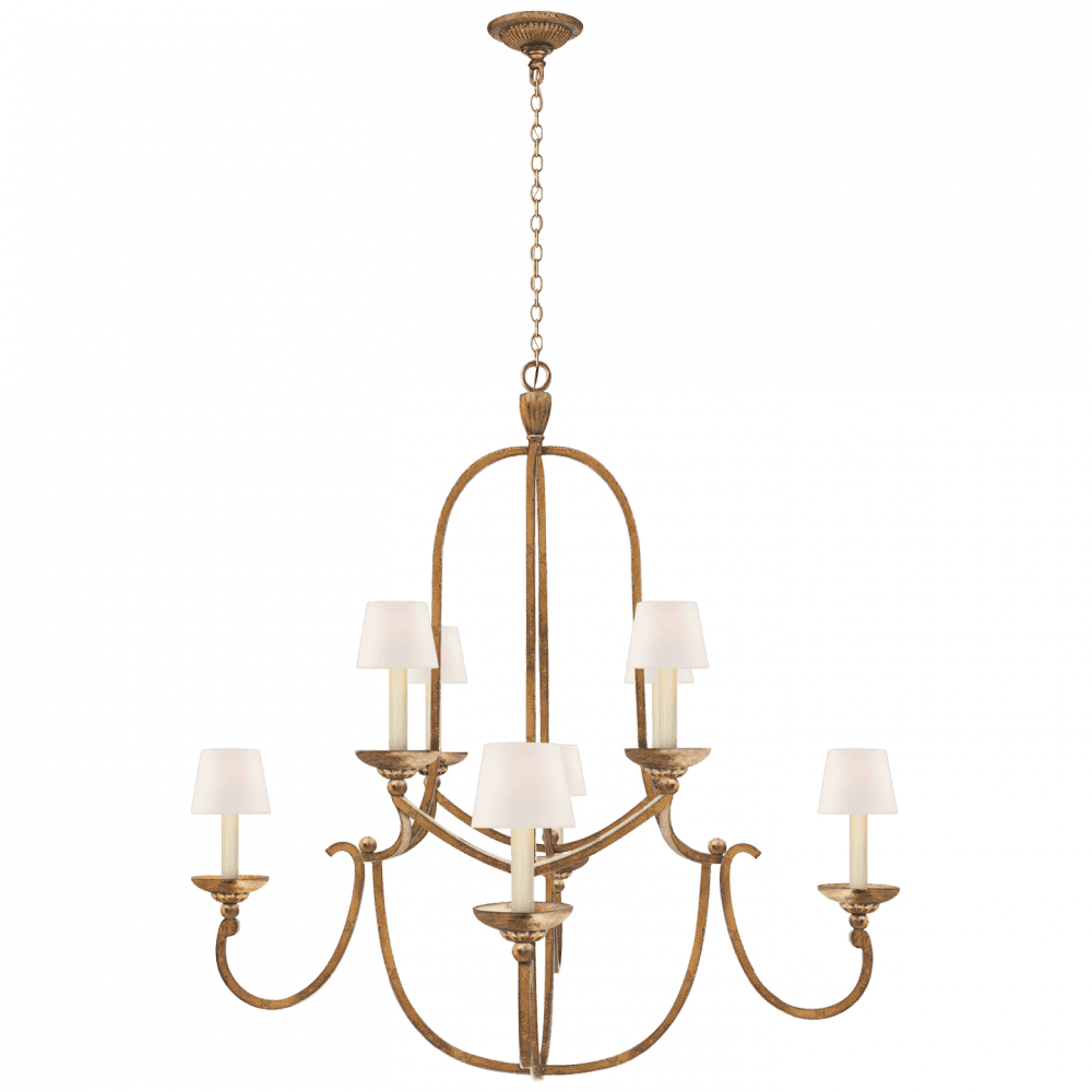 Visual Comfort Signature Flemish Chandelier Gilded Iron