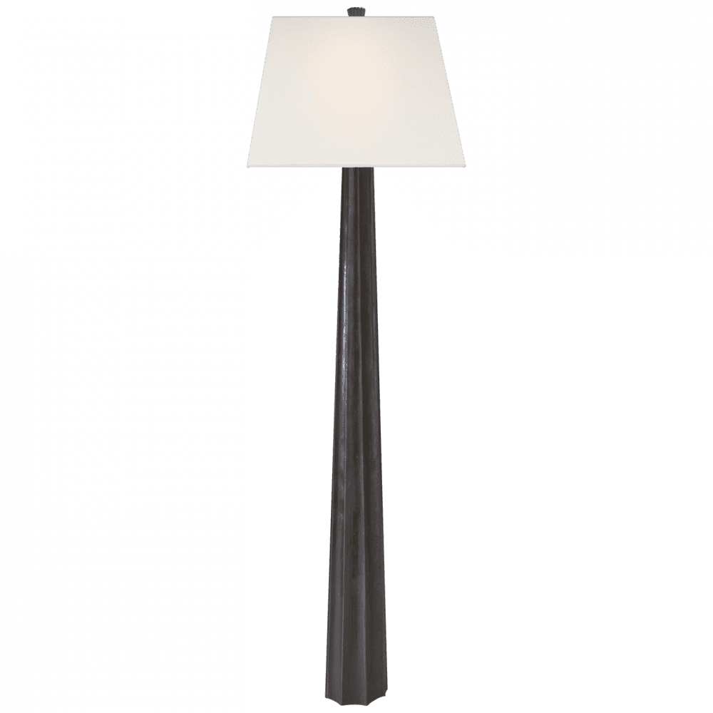 Visual Comfort Signature Fluted Spire Floor Lamp Aged Iron