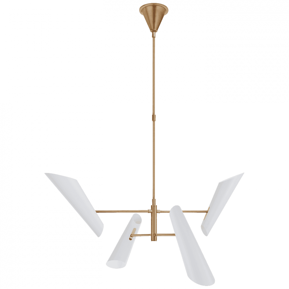 Visual Comfort Signature Franca Chandelier Hand-Rubbed Antique Brass