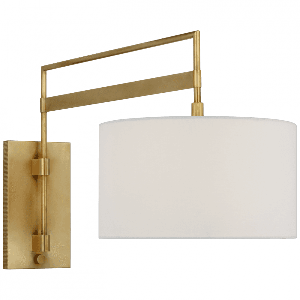 Visual Comfort Signature Gael Large Articulating Wall Light Antique Brass