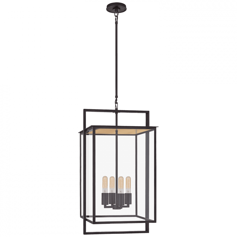 Visual Comfort Signature Halle Lantern Pendant Aged Iron