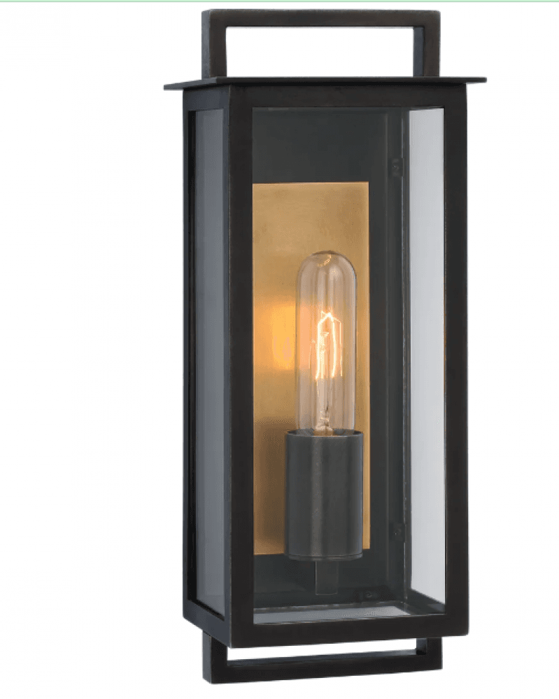 Visual Comfort Signature Halle Small Narrow Wall Lantern Aged Iron