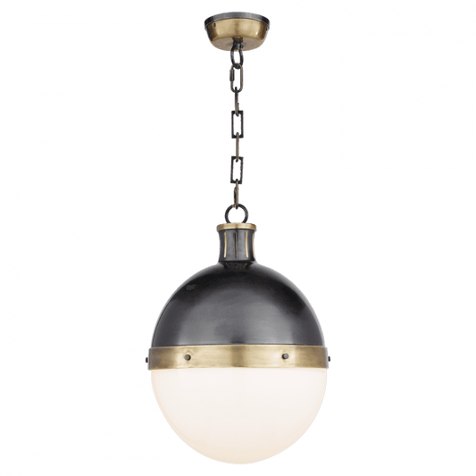 Visual Comfort Signature Hicks Large Pendant Bronze with Antique Brass