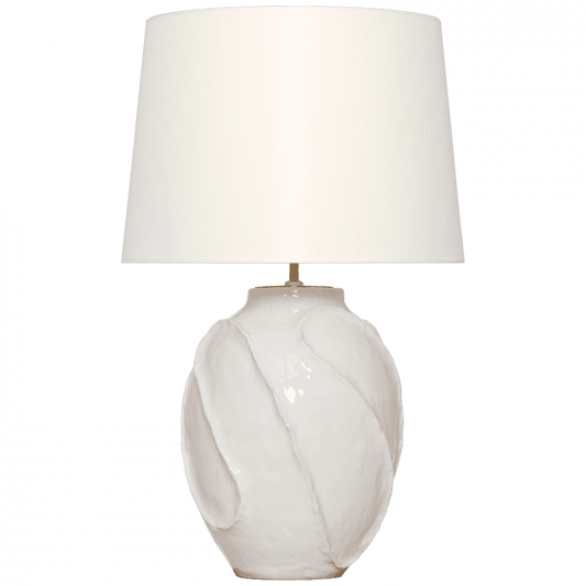 Visual Comfort Signature Idalia 28 Glossy White Crackle