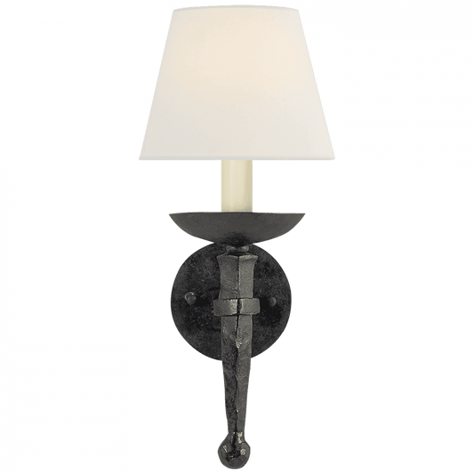Visual Comfort Signature Iron Iron Torch Sconce Blackened Rust