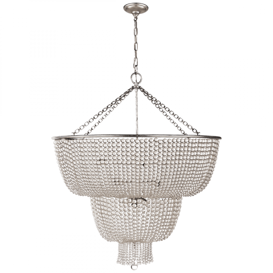 Visual Comfort Signature Jacqueline Chandelier Burnished Silver Leaf
