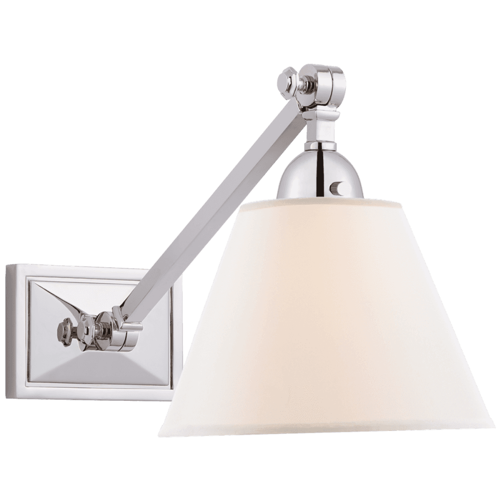 Visual Comfort Signature Jane Single Library Wall Light Polished Nickel