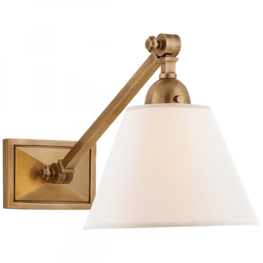 Visual Comfort Signature Jane Single Library Wall Light Hand-Rubbed Antique Brass