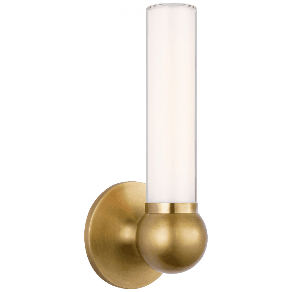 Visual Comfort Signature Jeffery Small Bath Sconce Hand-Rubbed Antique Brass