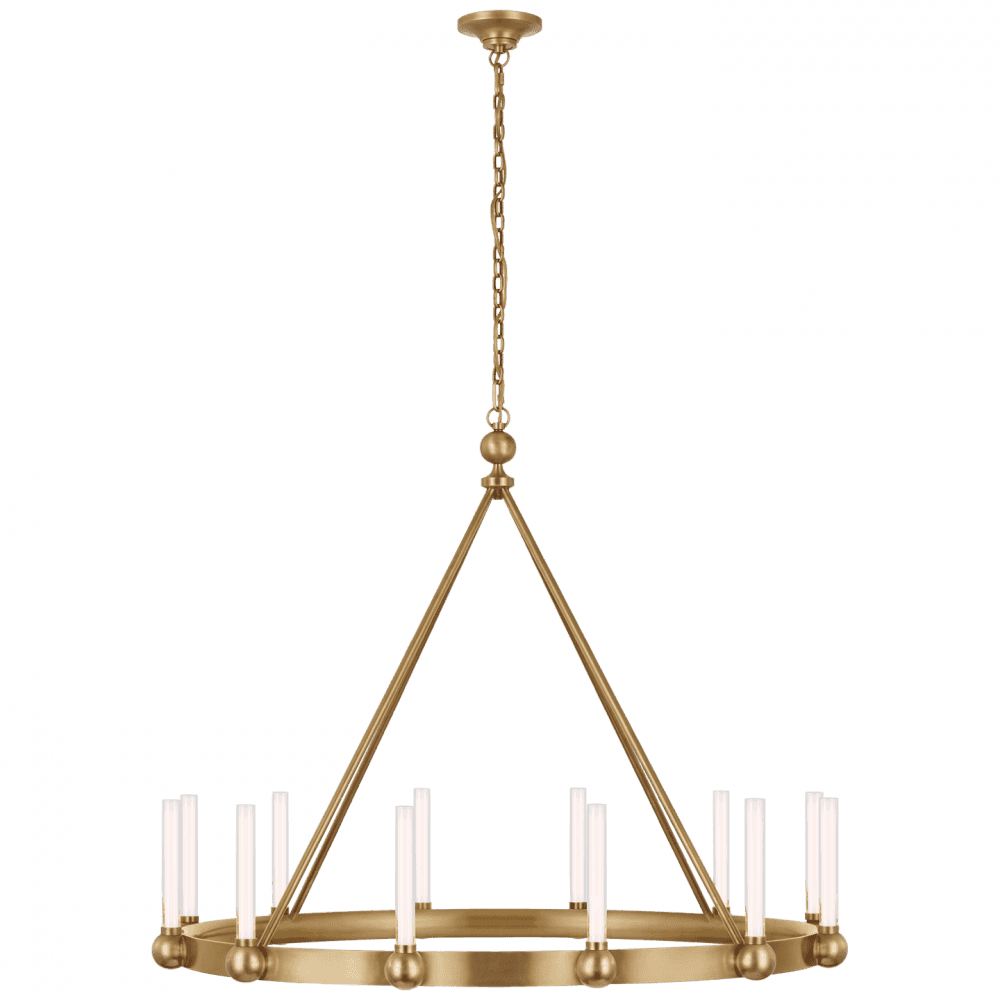 Visual Comfort Signature Jeffery XL Ring Chandelier Hand-Rubbed Antique Brass