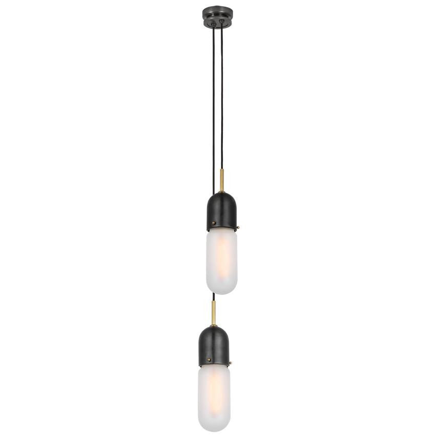 Visual Comfort Signature Junio 2-Light Pendant Bronze and Brass