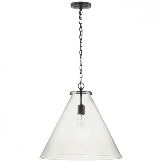 Visual Comfort Signature Katie Large Conical Pendant Bronze