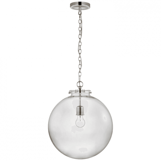Visual Comfort Signature Katie Large Globe Pendant Polished Nickel