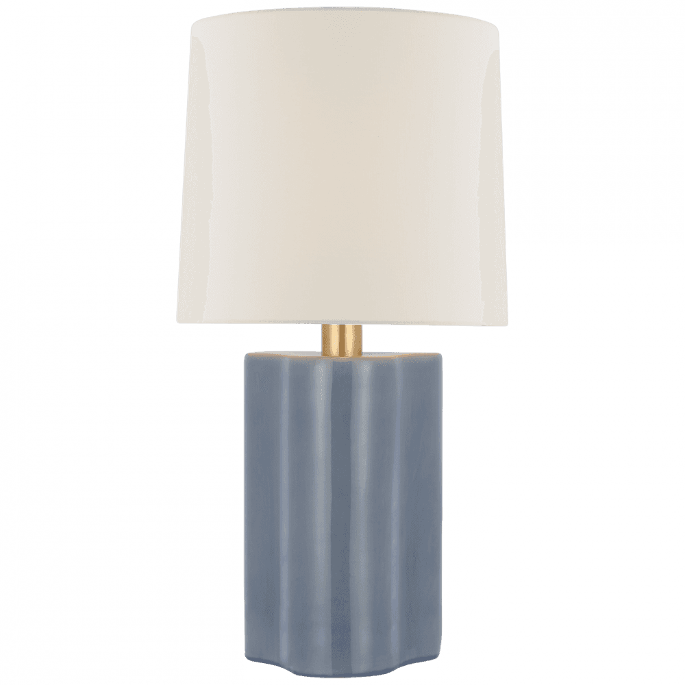 Visual Comfort Signature Lakepoint Large Table Lamp Polar Blue Crackle