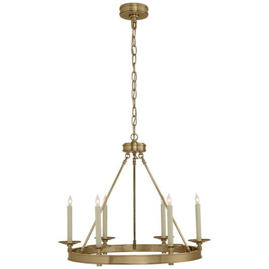 Visual Comfort Signature Launceton Chandelier Antique-Burnished Brass
