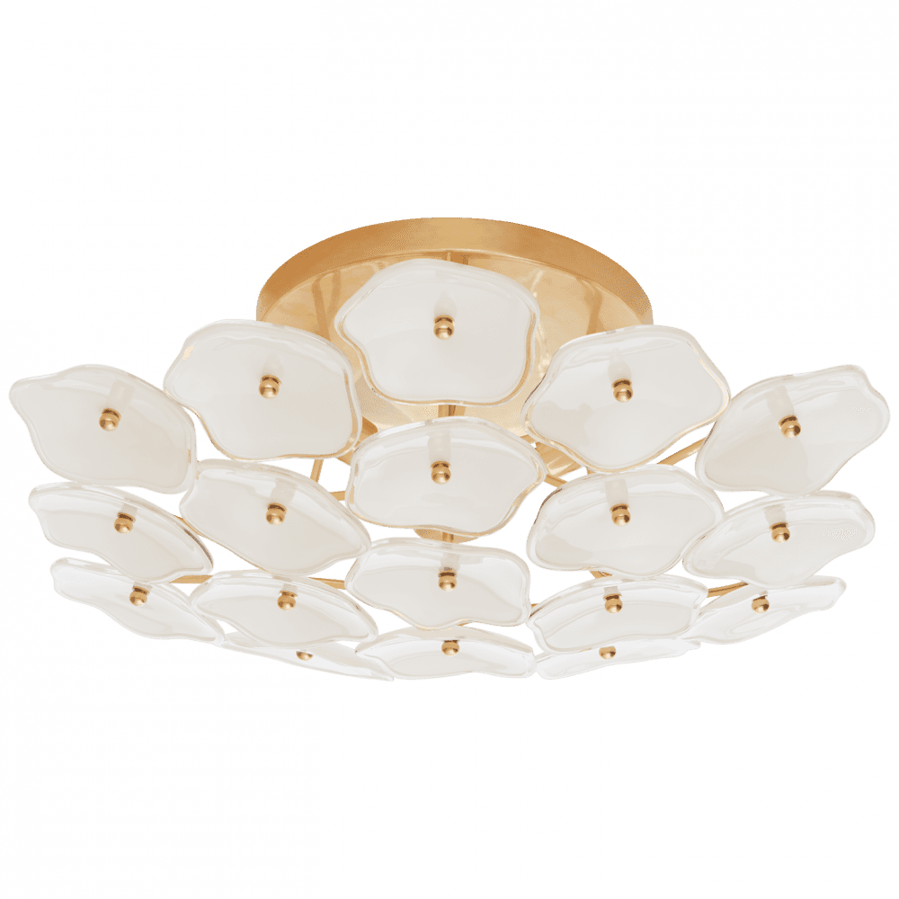 Visual Comfort Signature Leighton Flush Mount Soft Brass