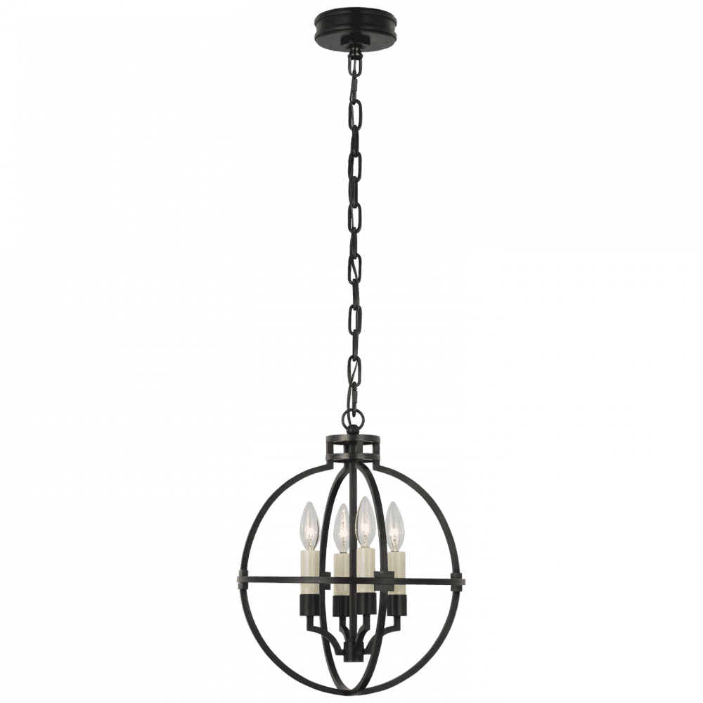 Visual Comfort Signature Lexie Globe Lantern Aged Iron