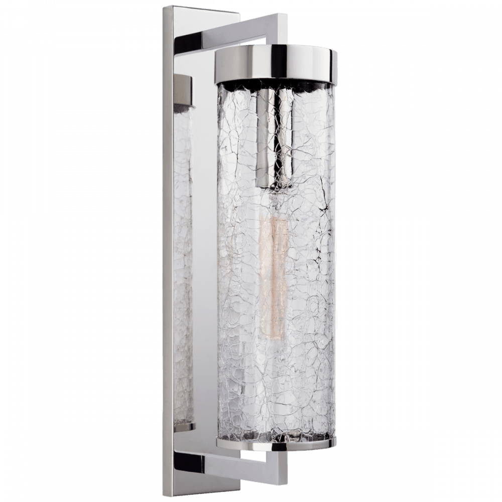 Visual Comfort Signature Liaison Large Bracketed Outdoor Wall Sconce Polished Nickel