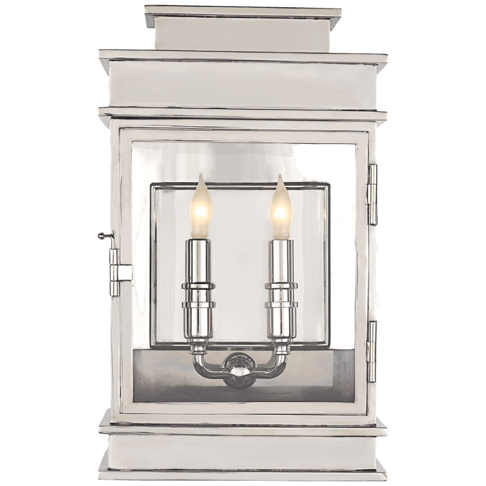 Visual Comfort Signature Linear Outdoor Lantern Polished Nickel