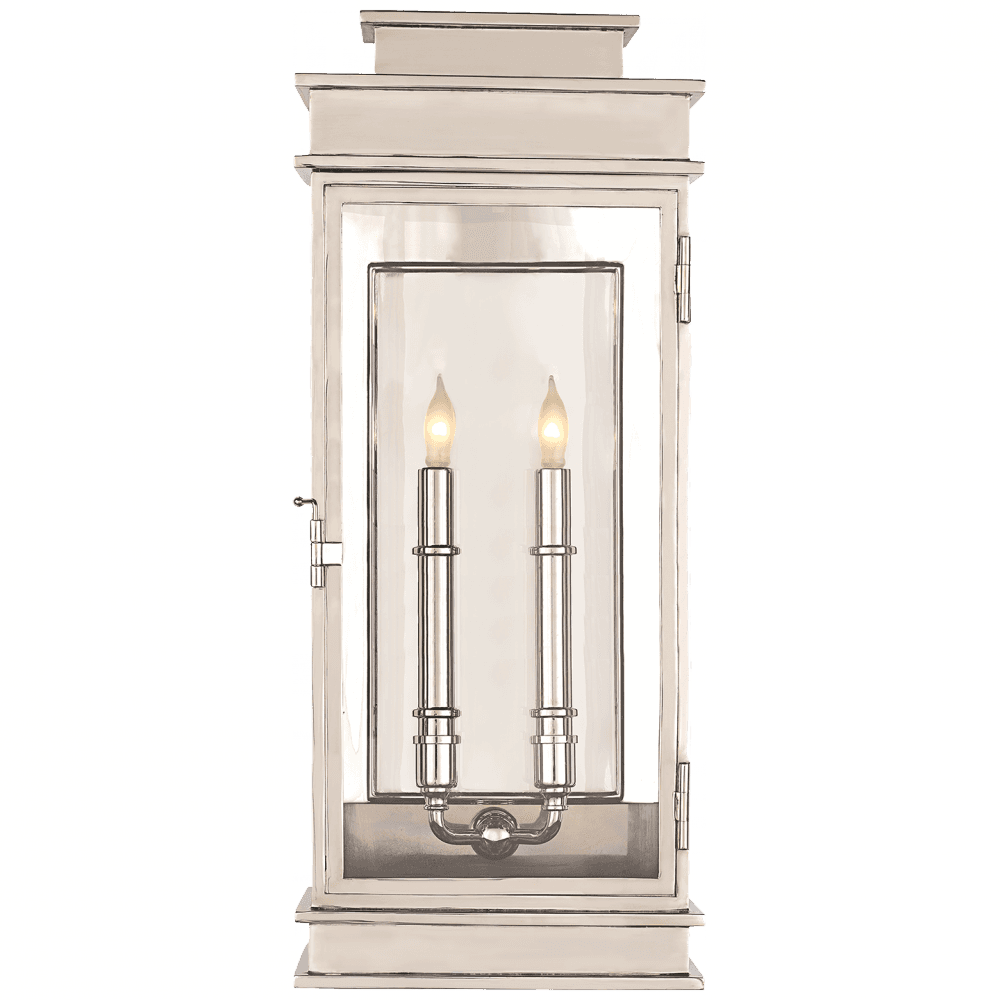 Visual Comfort Signature Linear Outdoor Lantern Polished Nickel