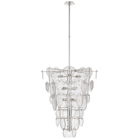 Visual Comfort Signature Loire Cascading Chandelier Polished Nickel