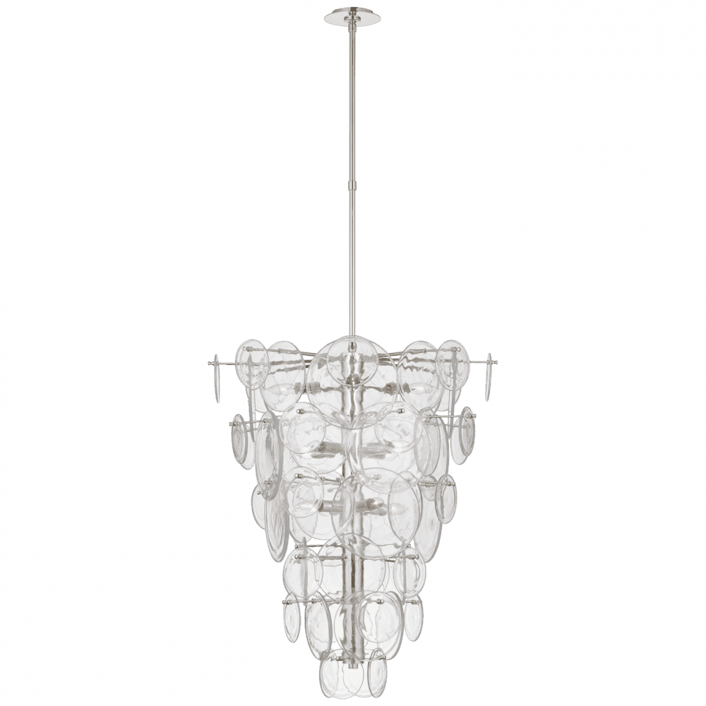 Visual Comfort Signature Loire Cascading Chandelier Polished Nickel