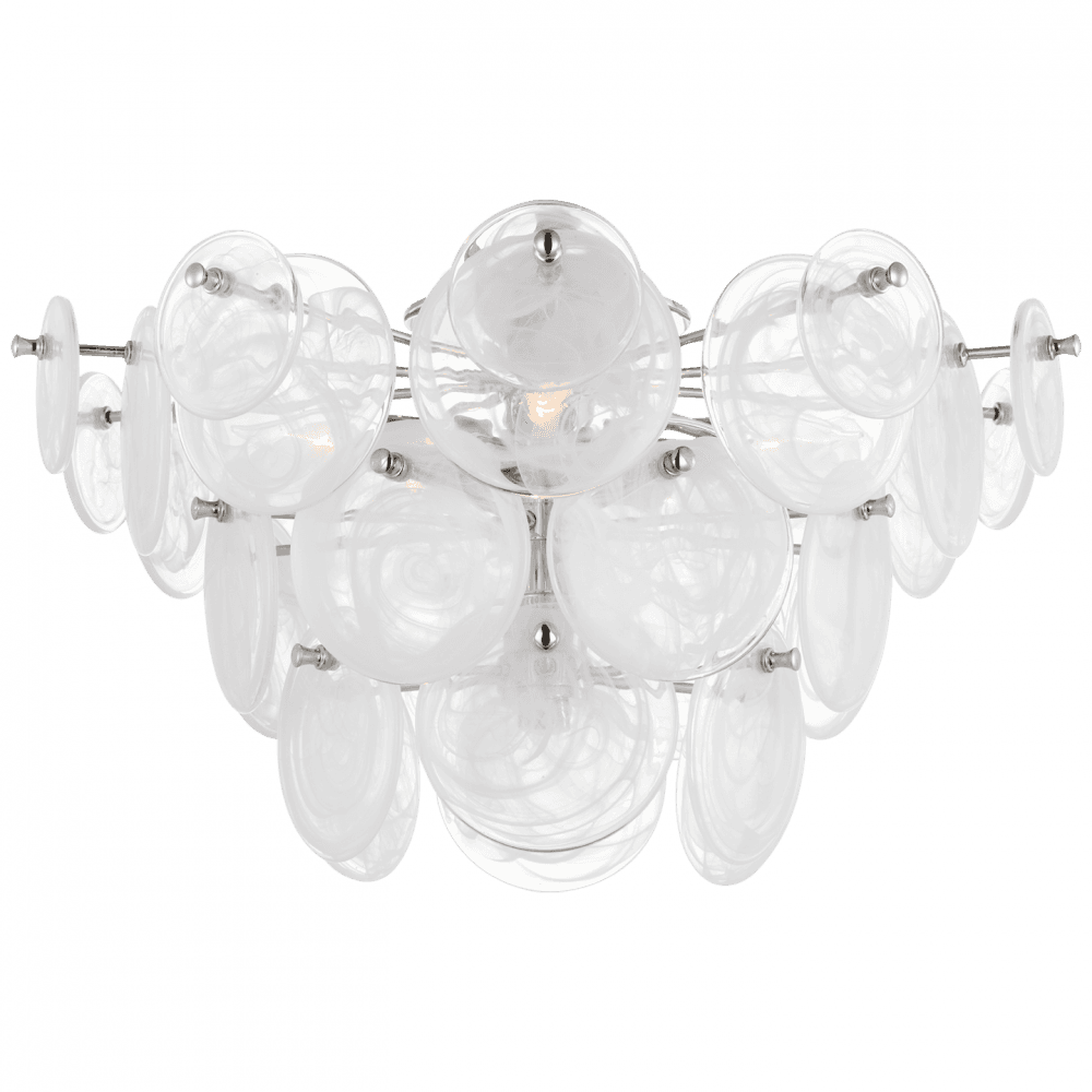 Visual Comfort Signature Loire Large Tiered Flush Mount Polished Nickel