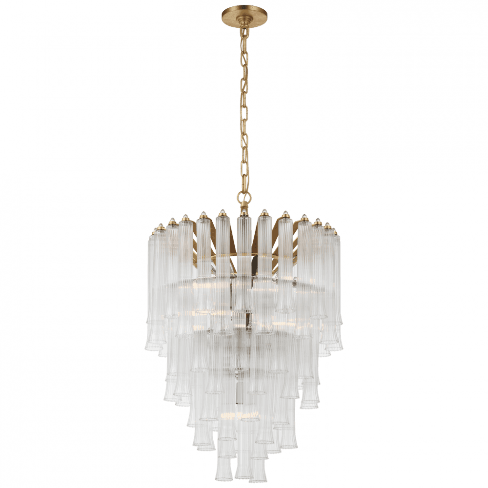 Visual Comfort Signature Lorelei Small Waterfall Chandelier Gild