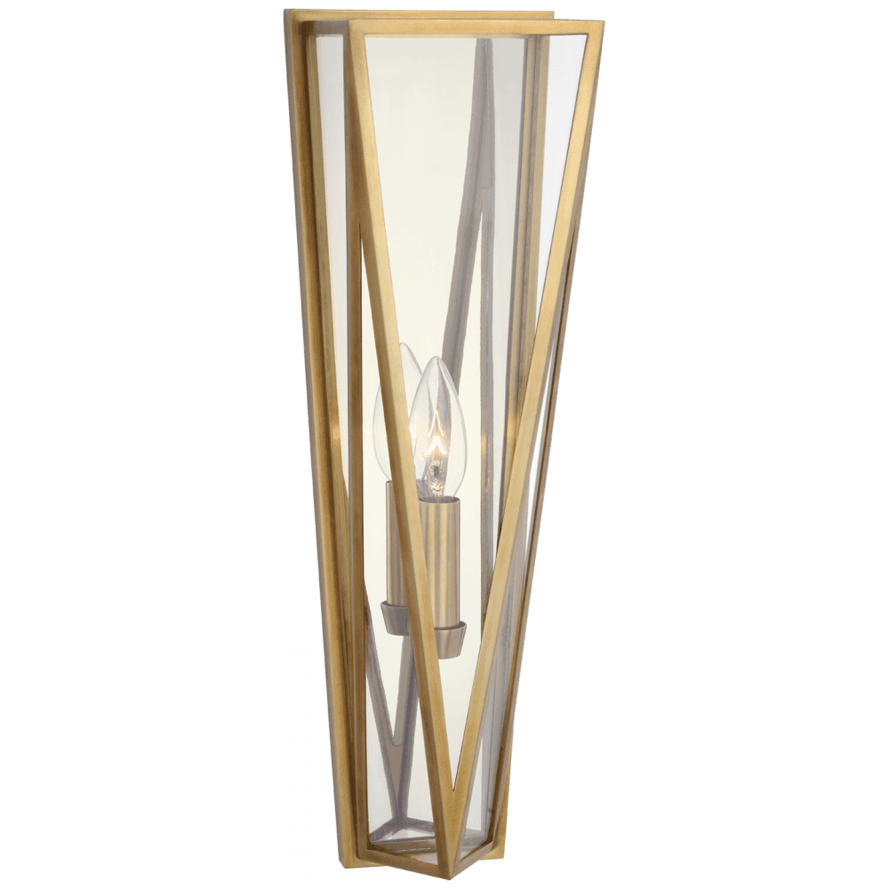 Visual Comfort Signature Lorino Medium Wall Sconce Hand-Rubbed Antique Brass