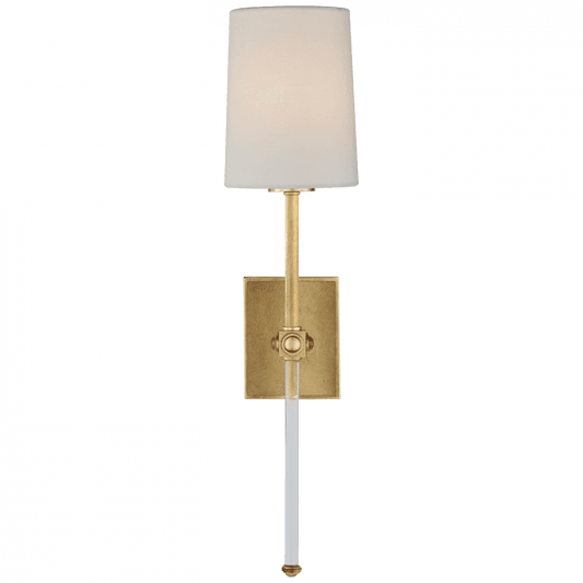 Visual Comfort Signature Lucia Medium Tail Wall Sconce Gild and Crystal