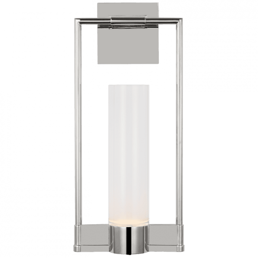 Visual Comfort Signature Lucid Single Bracketed Wall Sconce Polished Nickel