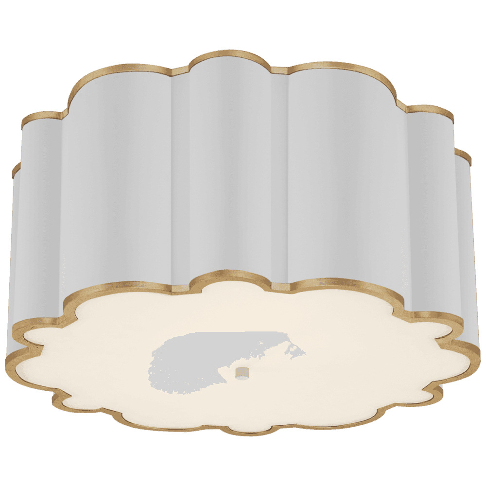Visual Comfort Signature Markos Flush Mount White with Gild