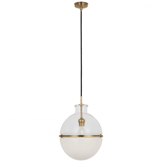 Visual Comfort Signature Maxey Globe Pendant Hand-Rubbed Antique Brass