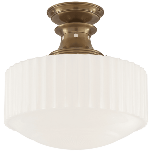 Visual Comfort Signature Milton Road Flush Mount Hand-Rubbed Antique Brass