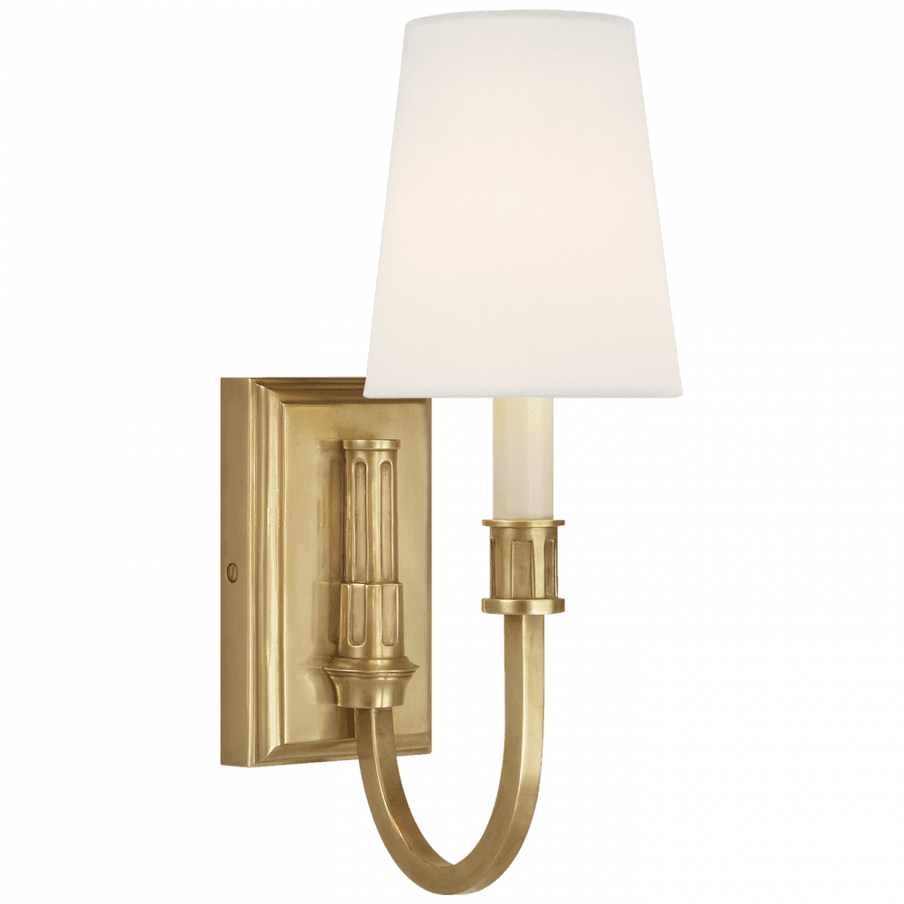 Visual Comfort Signature Modern Library Sconce Hand-Rubbed Antique Brass