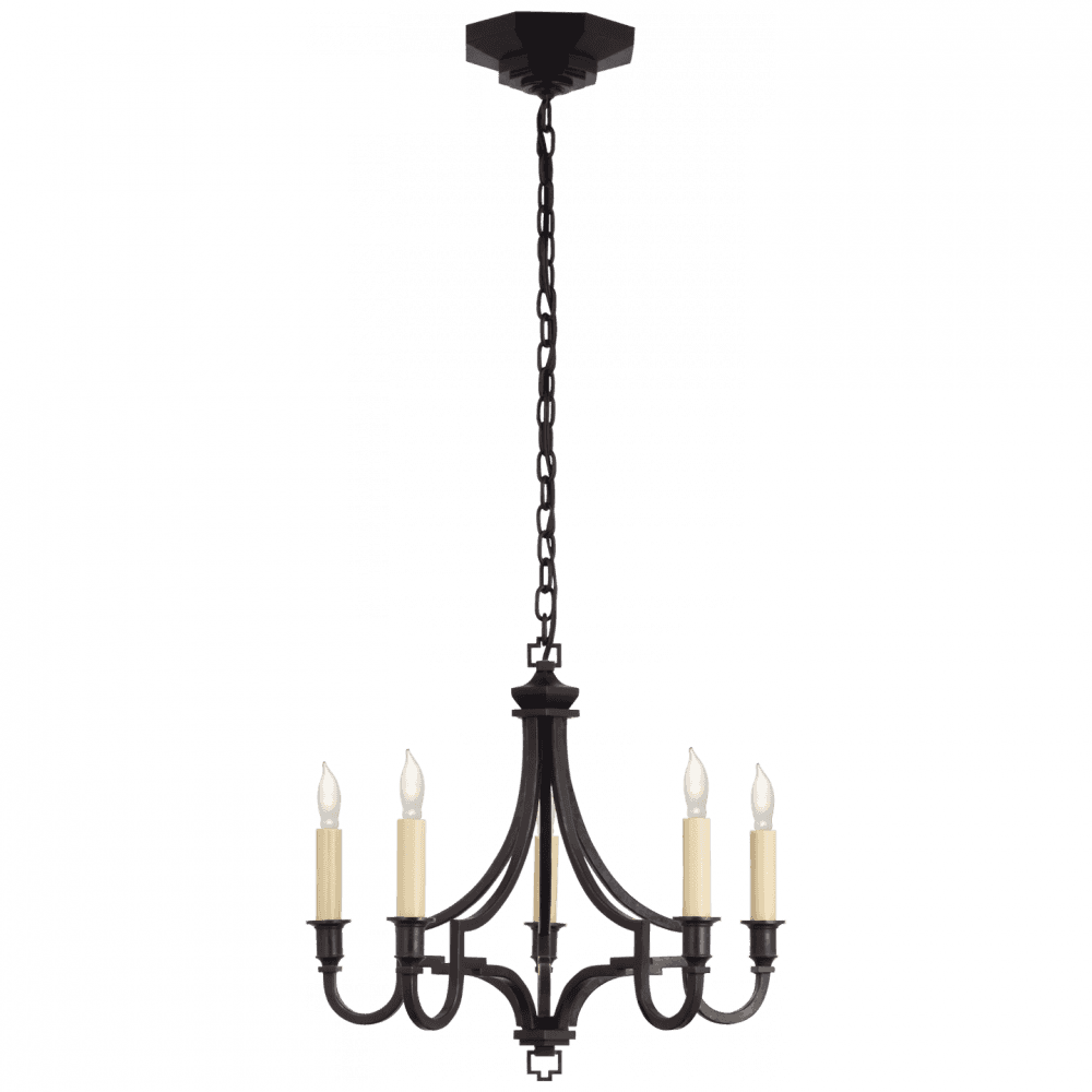 Visual Comfort Signature Mykonos Small Chandelier Aged Iron