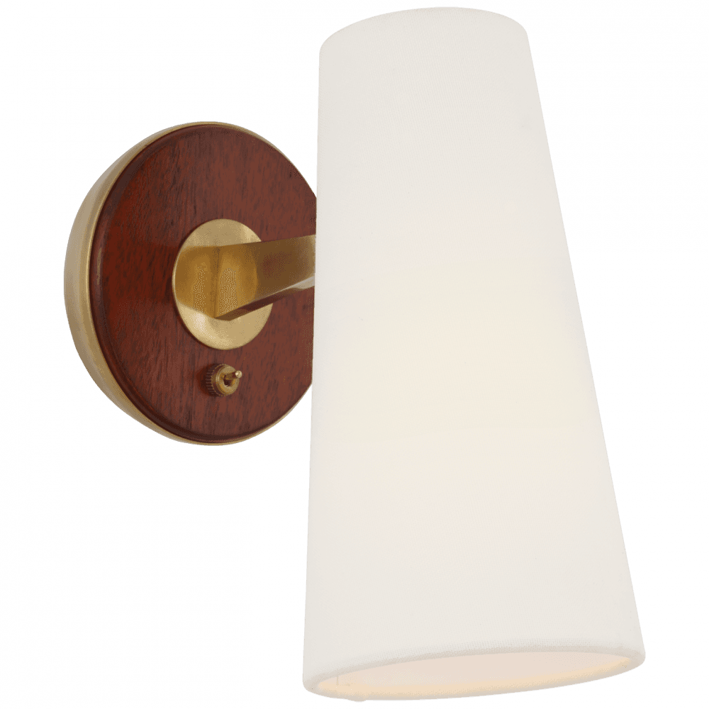 Visual Comfort Signature Olina 10 Hand-Rubbed Antique Brass and Mahogany