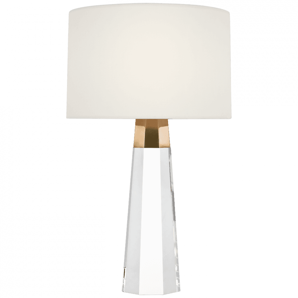 Visual Comfort Signature Olsen 15 Crystal and Hand-Rubbed Antique Brass